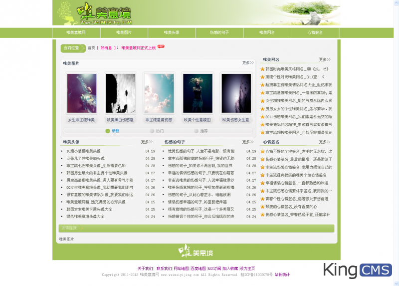 绿色唯美意境风格www.weimeiyijing.com[图1]